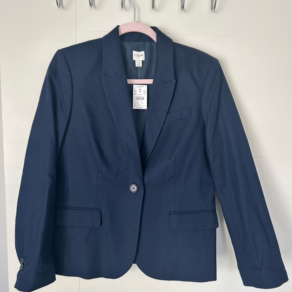 J Crew Blue Fitted Blazer